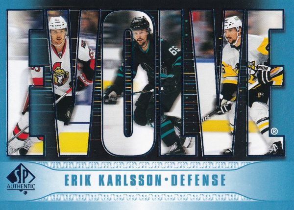 insert karta ERIK KARLSSON 23-24 SP Authentic Evolve Blue číslo E-24